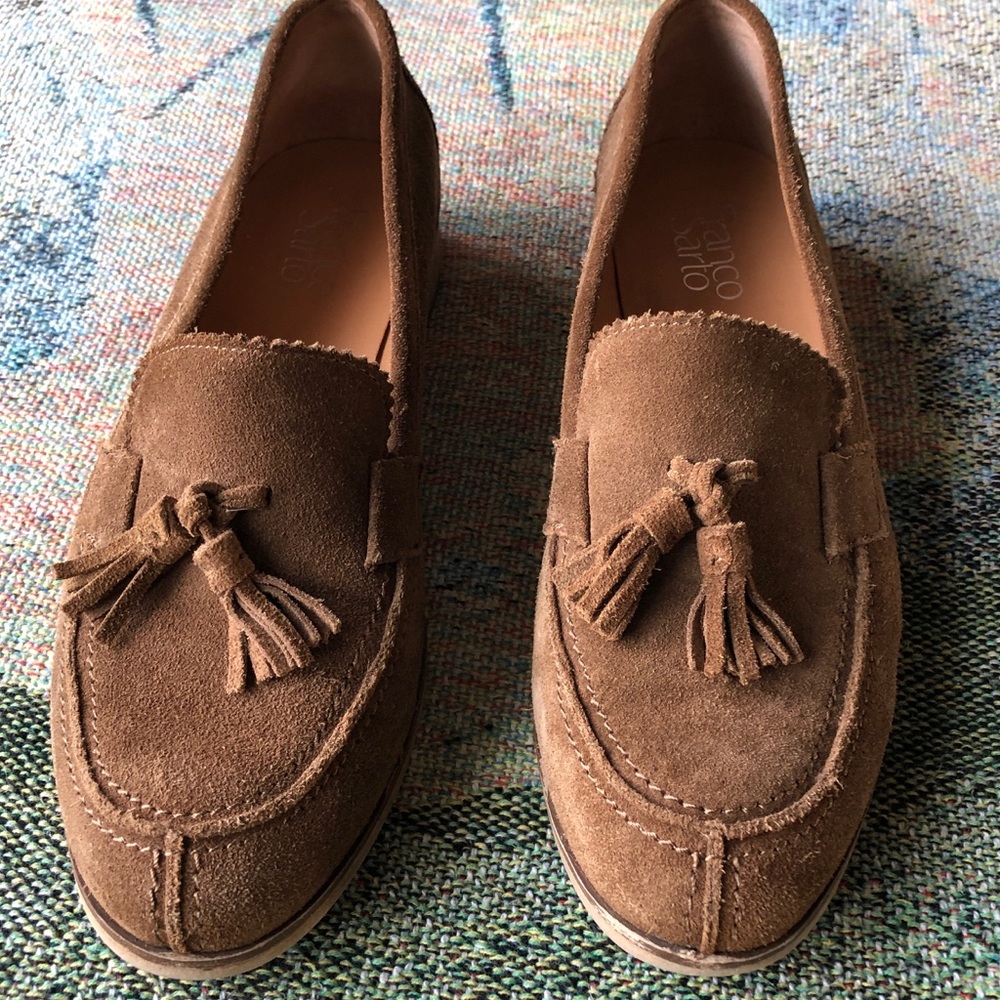 Franco Sarto Brown Suede Loafers Size 10M
